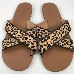 J.Crew Animal Print Sandal Size 8